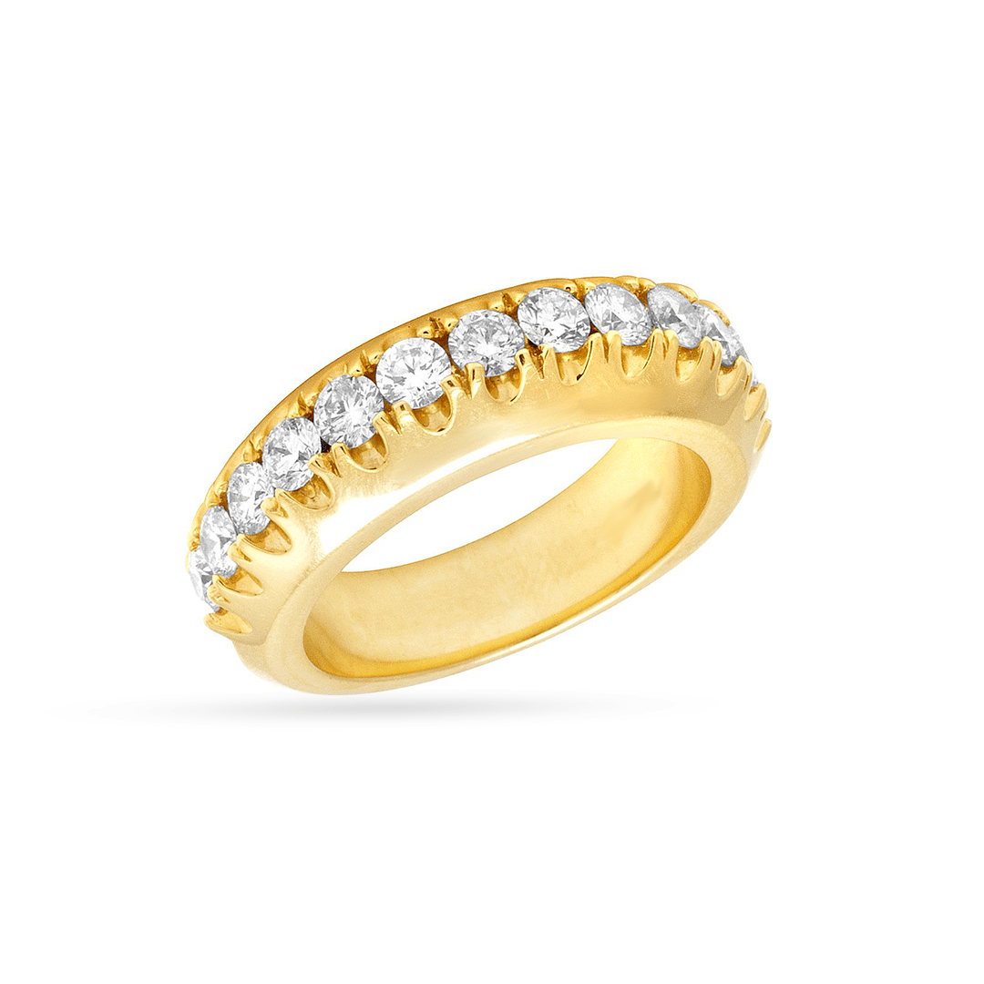 10K Yellow Gold Men's Ring With 1.41CT Diamonds