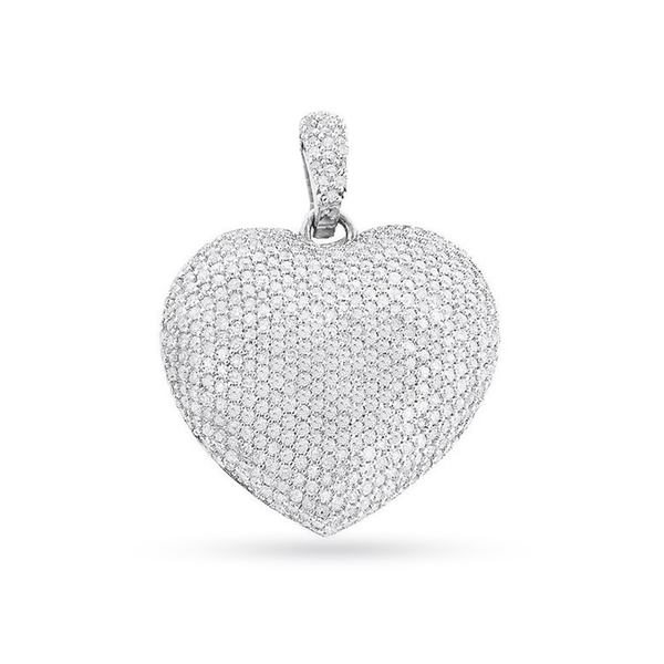 14K Yellow Gold Heart Pendant With 2.83CT Diamonds
