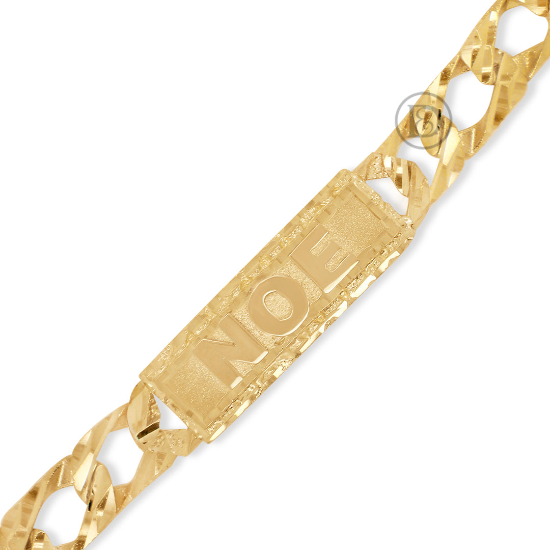10K Yellow Gold Custom Name/Id Bracelet