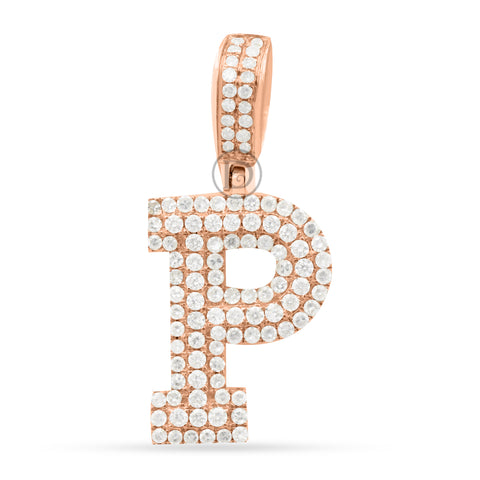 10K Yellow Gold Initial Pendant With 0.72CT Diamonds