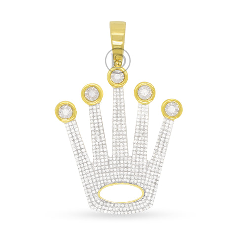10k yellow gold custom pendant with 0.95ct diamonds