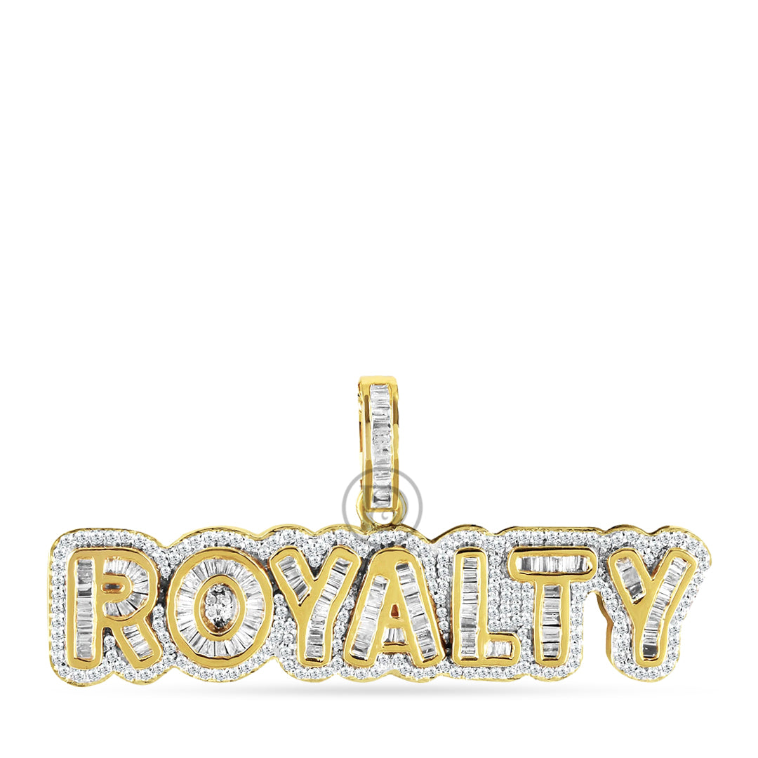 10K Yellow Gold Royalty Pendant With 2.0CT Diamonds