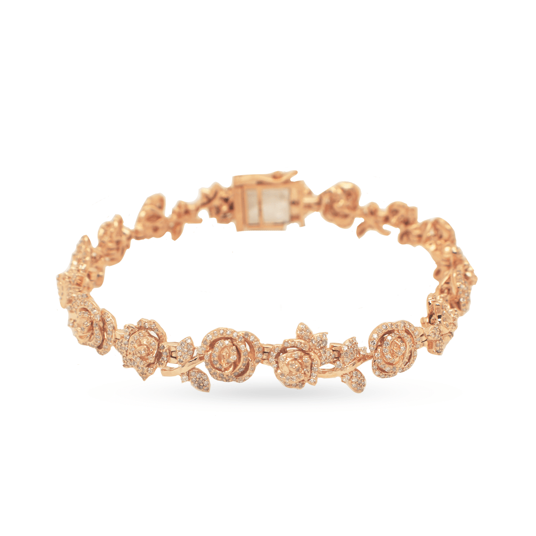 10K Rose gold women's bracelet with 2.15ct diamonds