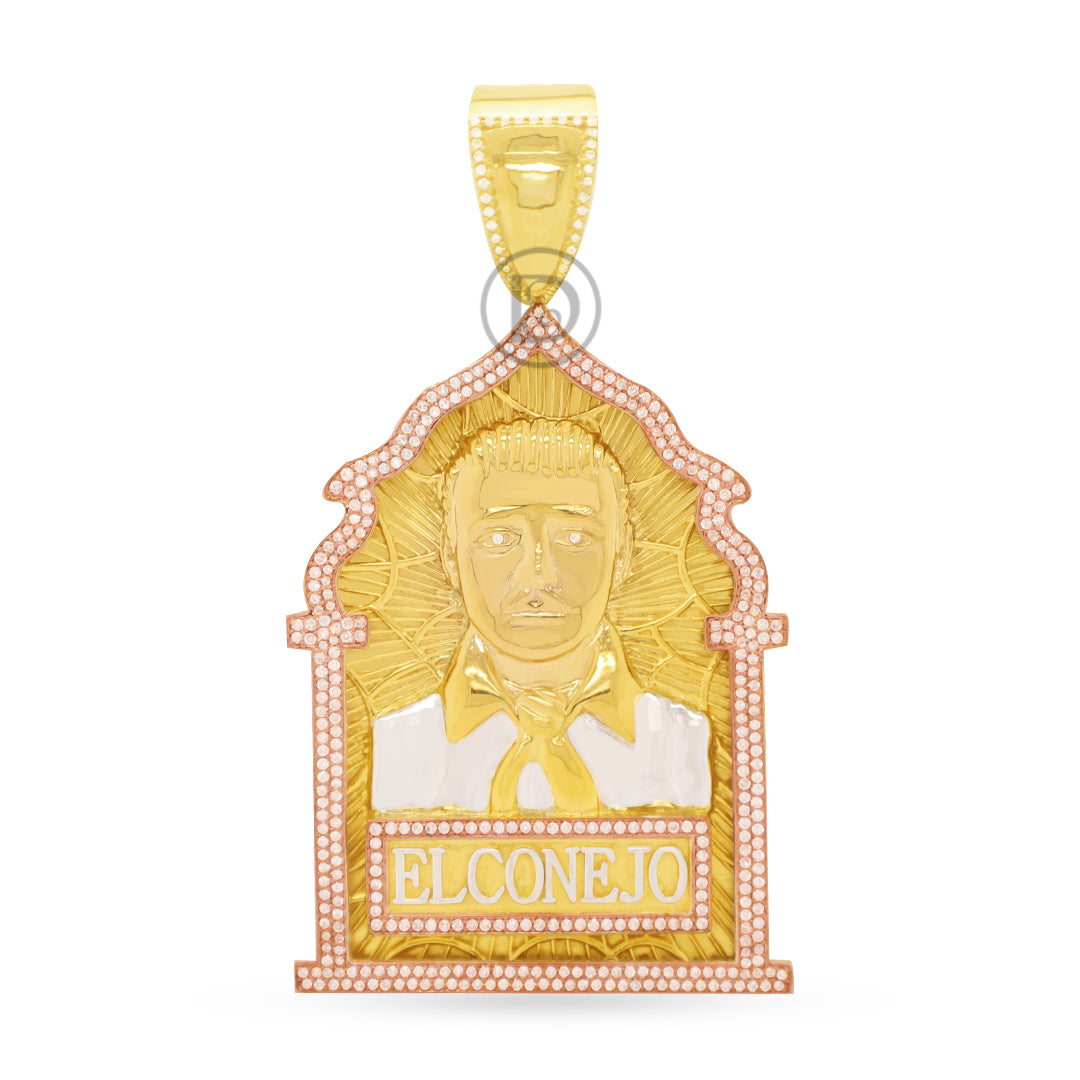 14K yellow gold custom pendent with 3.0ct diamonds
