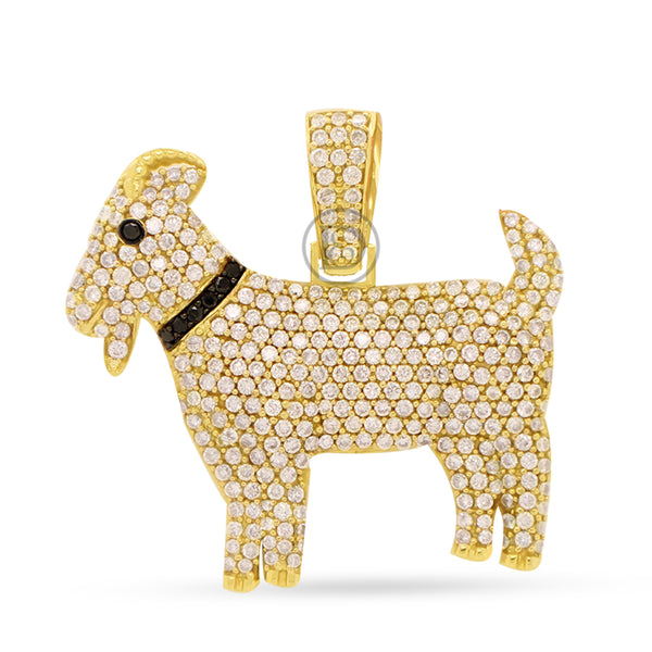 10k yellow gold custom pendant with 3.25ct diamonds