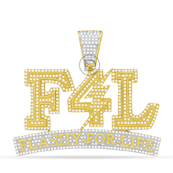 10K Yellow gold custom pendant with 1.25ct diamonds