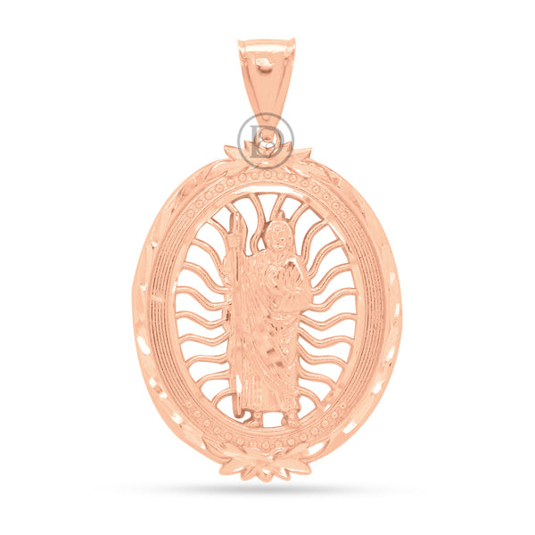10k gold oval pendant