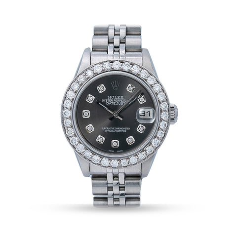 PRE OWNED ROLEX JUBIEE BAND CUSTOMED 6.00 DIAMONDS