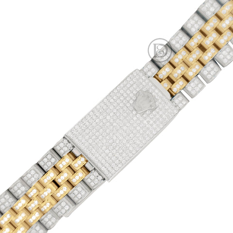 36MM 2 Tone Watch Band With 5.85CT Diamonds