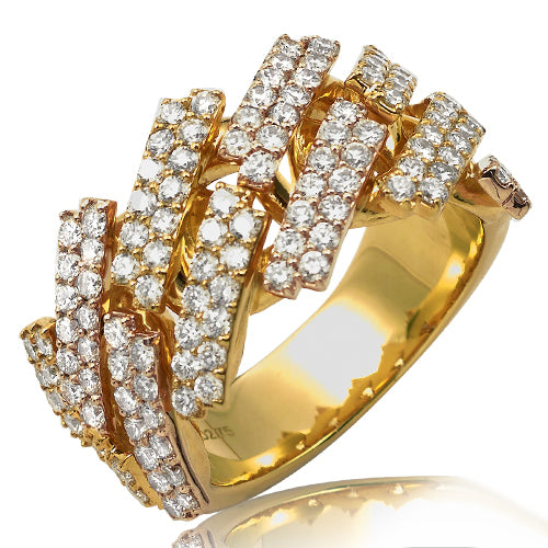 10KY 2.75 CTW DIAMOND SQUARE LINK MIAMI CUBAN