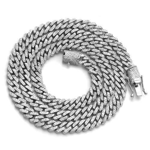 10KW 4.85CTW DIAMOND SQUARE LINK MIAMI CUBAN CHAIN