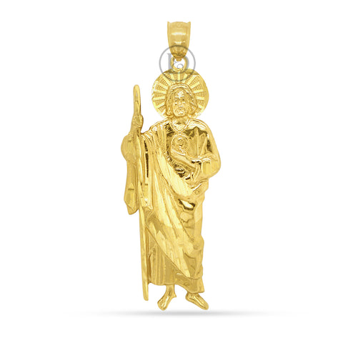 10k yellow gold jesus pendant