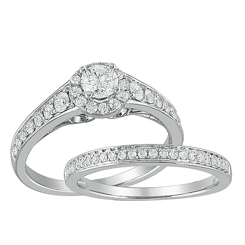 14KW 1.00CTW DIAMOND BRIDAL SET