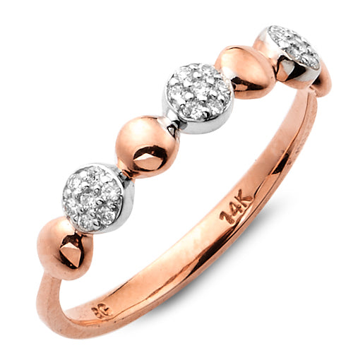 14KR 0.10CTW DIAMOND DESIGNER BAND - ALTERNATING B