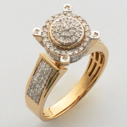 10KY 0.55CTW MICROPAVE DIAMOND ROUND RIST RING – Exotic Diamonds