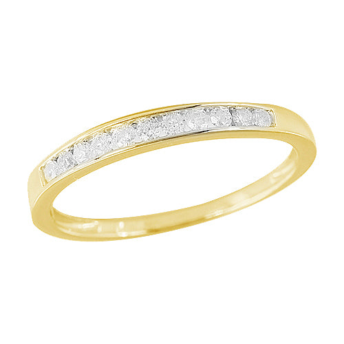 10KY 0.20CTW DIAMOND 11-STONE CHANNEL BAND