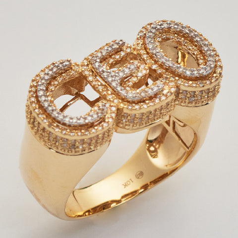 10KY 1.30CTW MICROPAVE DIAMOND MENS "CEO" RING