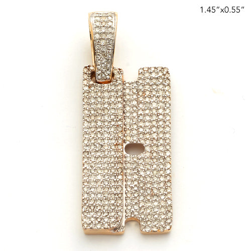 10KY 1.20CTW MICROPAVE DIAMOND RAZOR BLADE PENDANT – Exotic Diamonds