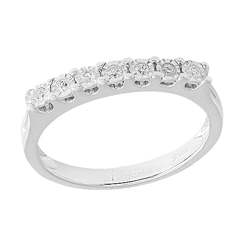 Sterling Silver 0.10CTW DIAMOND BAND
