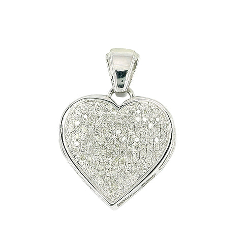 Sterling Silver 0.25CTW DIAMOND HEART PENDANT