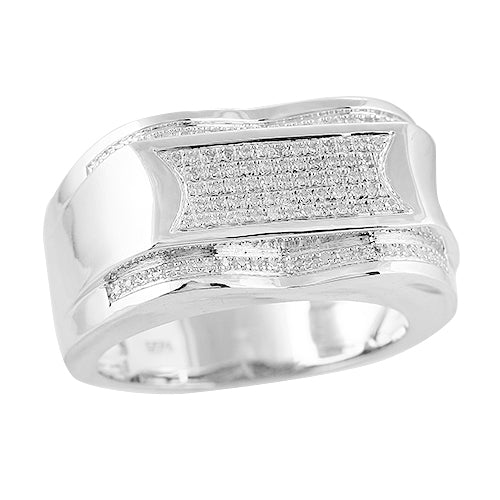 Sterling Silver 0.25CTW MEN'S FANCY RING