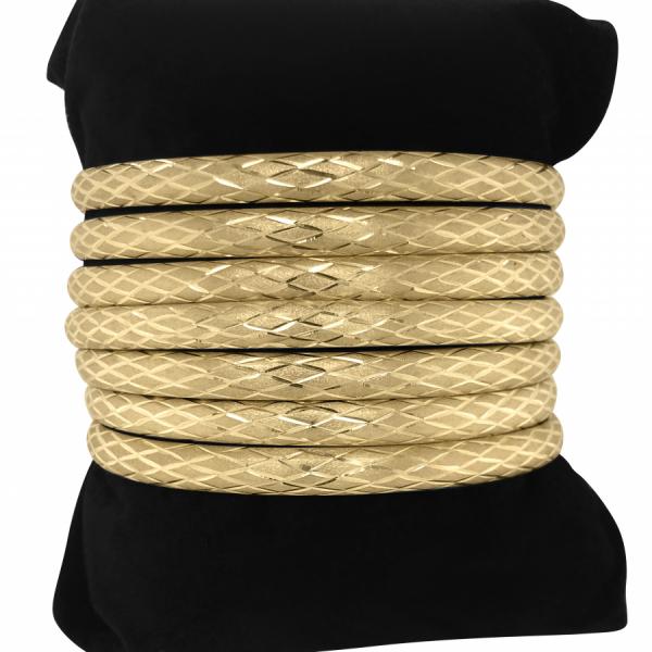 7 10K Gold Bangles