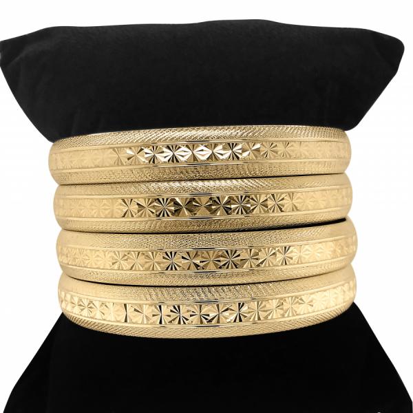 4 10K Gold Bangles