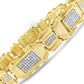 10K Solid Yellow Gold 2.20CT tw Round Cut Custom Diamond Bracelet