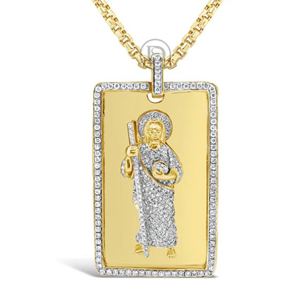 Diamond Pendant 2.28 CTW Round Cut 10K Yellow Gold