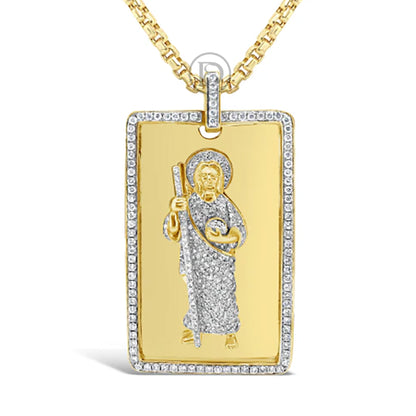 Diamond Pendant 2.28 CTW Round Cut 10K Yellow Gold