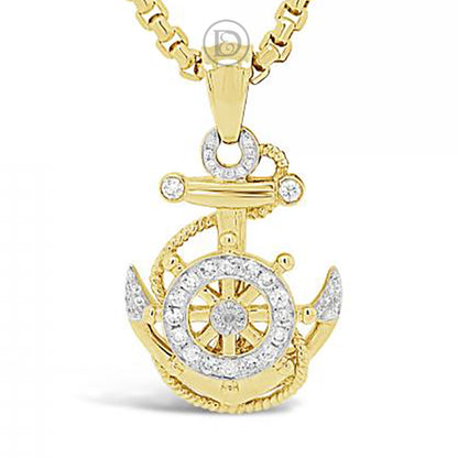 Diamond Pendant .1.16 CTW Round Cut 10K Yellow Gold