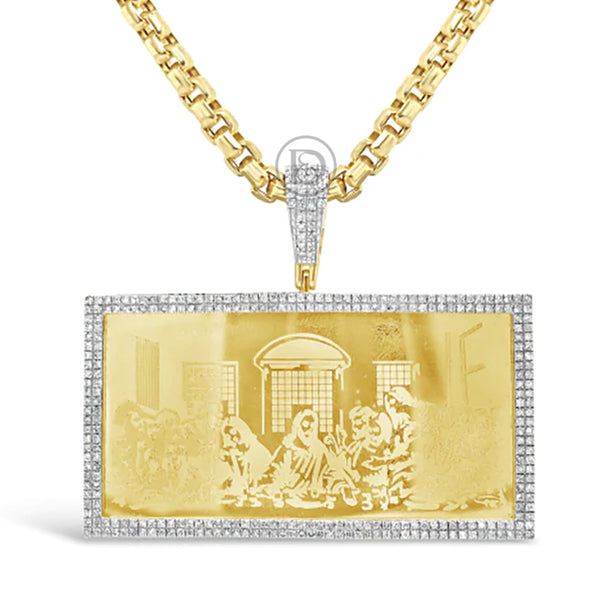 Diamond Pendant .66 CTW Round Cut 10K Yellow Gold