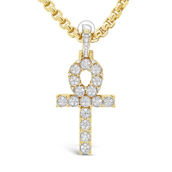 Diamond Pendant .60 CTW Round Cut 10K Yellow Gold