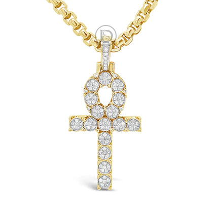 Diamond Pendant .60 CTW Round Cut 10K Yellow Gold