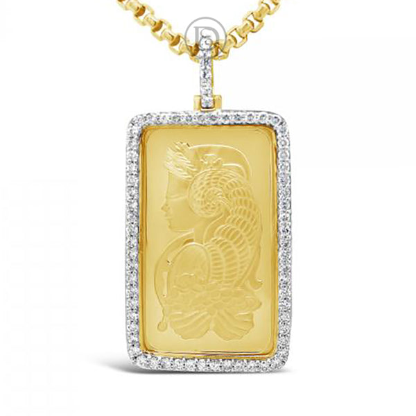 Diamond 24CT SUSSIE Pendant 2.03 CTW Round Cut 14K Yellow Gold
