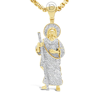 Diamond Pendant 1.86 CTW Round Cut 10K Yellow Gold