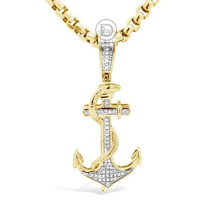 Diamond Pendant .21 CTW Round Cut 10K Yellow Gold