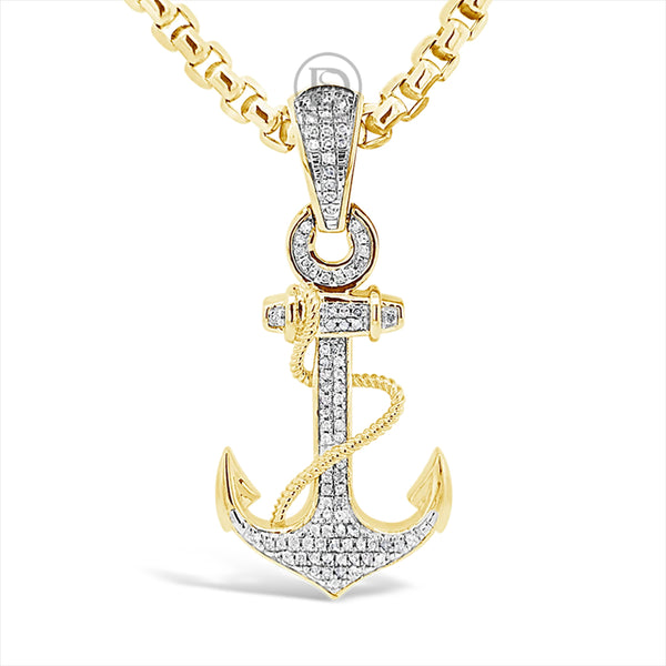 Diamond Pendant .31 CTW Round Cut 10K Yellow Gold