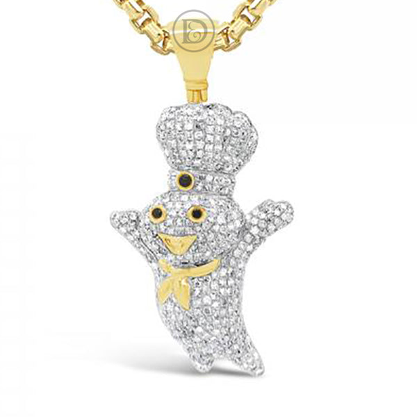 Diamond Pendant 1.75 CTW Round Cut 10K Yellow Gold