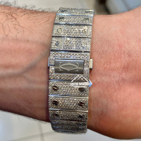 Cartier Santos XL with Stainless Steel and Full Diamonds