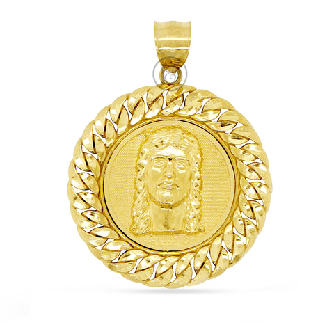 10k gold circle pendant