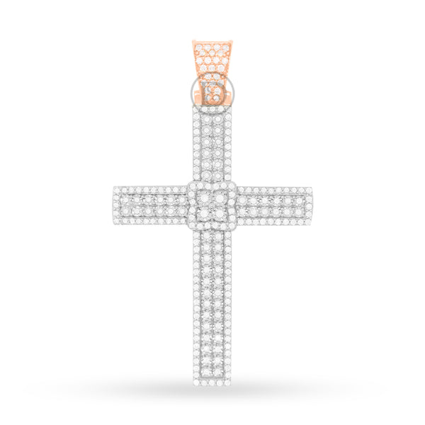 10k yellow gold cross pendant with 1.65ct diamonds