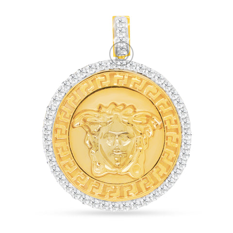 10K yellow gold custom pendant with 1.25ct diamonds