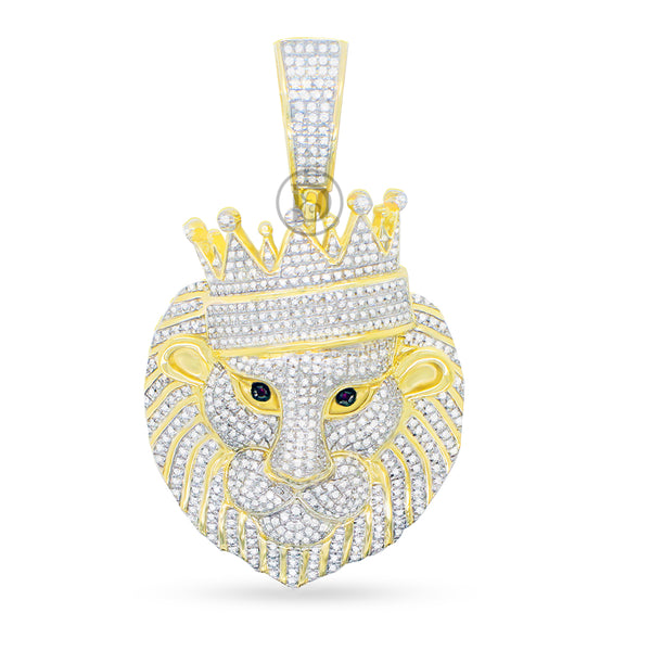10K yellow gold custom pendant with 0.95 ct diamonds