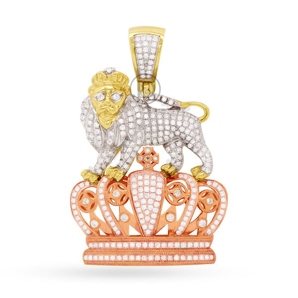 10k yellow gold custom pendant with 0.70ct diamonds