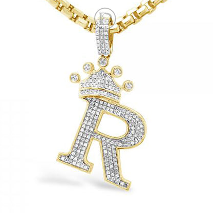 Diamond Pendant .44 CTW Round Cut 10K Yellow Gold