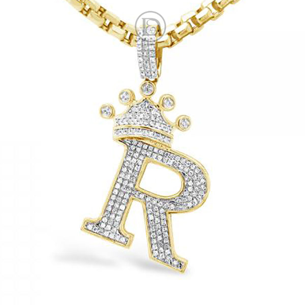 Diamond Pendant .44 CTW Round Cut 10K Yellow Gold