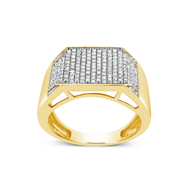 Diamond Ring 1.05 CTW Round Cut 10K Yellow Gold
