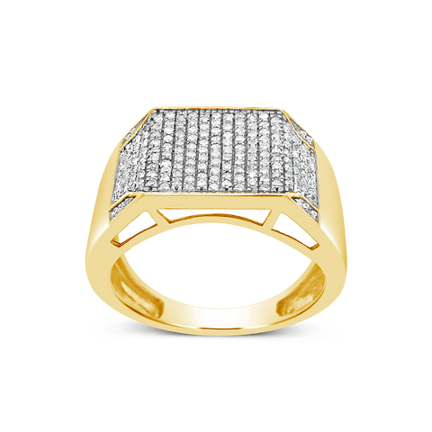 Diamond Ring 1.05 CTW Round Cut 10K Yellow Gold