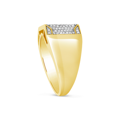 Diamond Ring 1.05 CTW Round Cut 10K Yellow Gold
